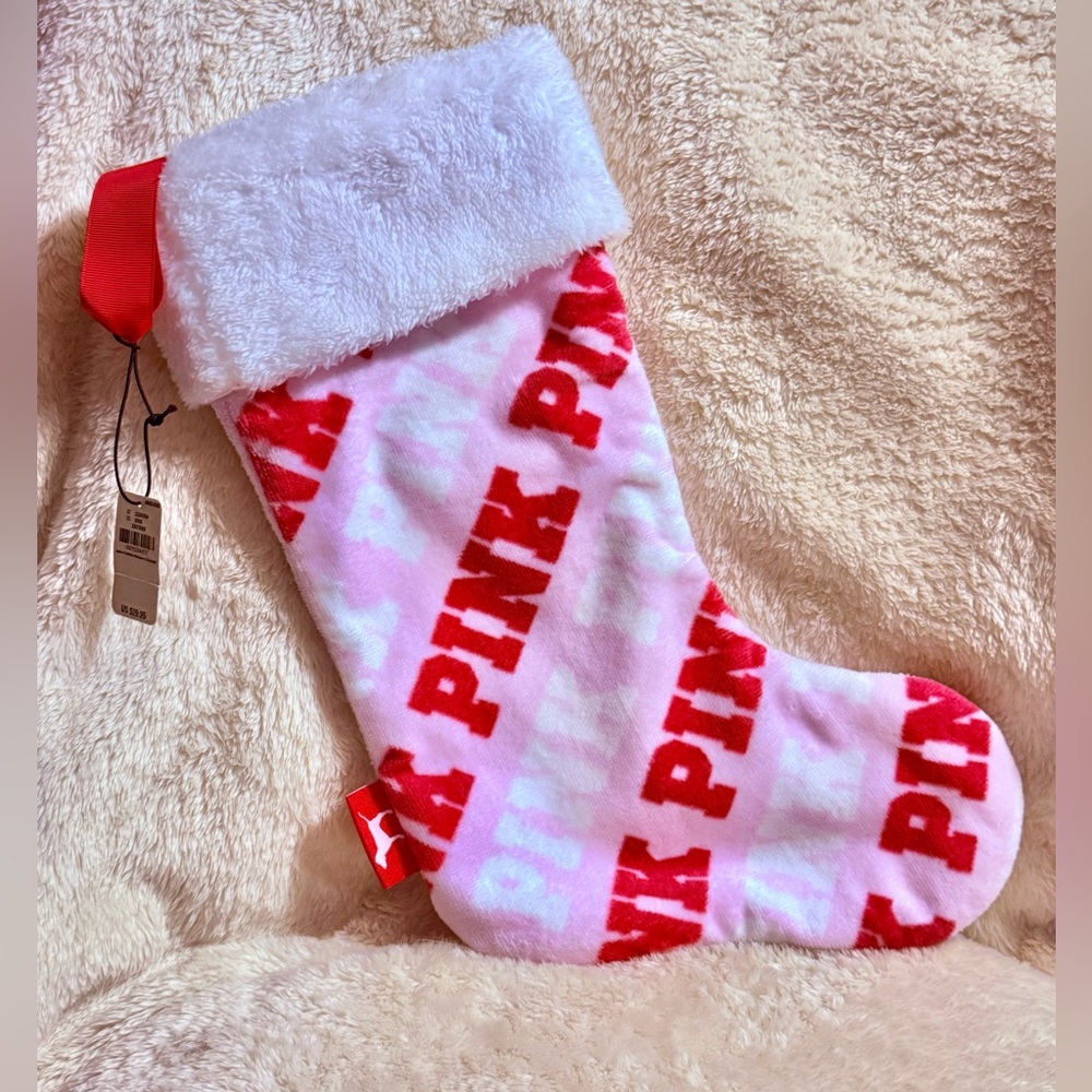 Victoria's Secret Pink and Red Stocking